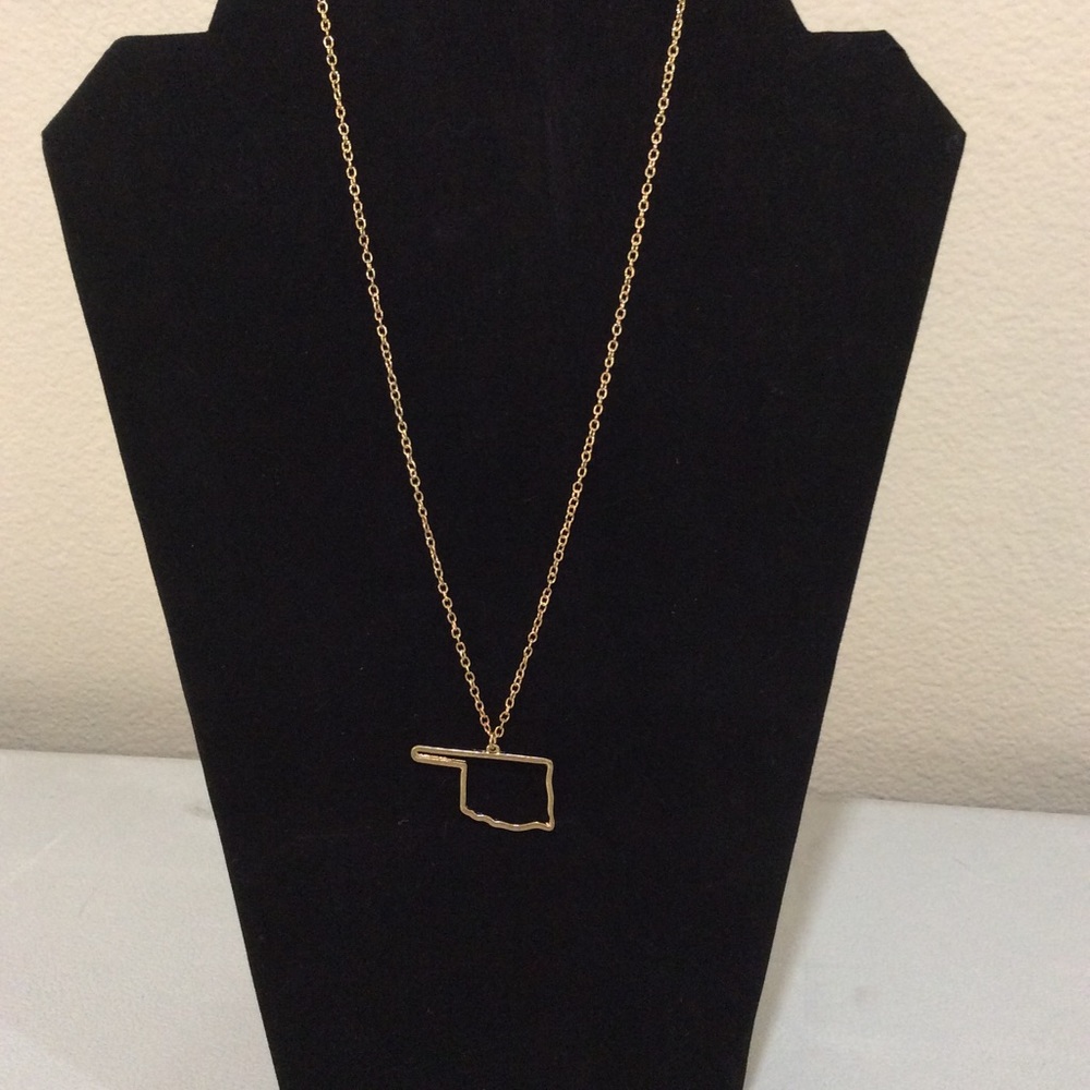 Outline Oklahoma necklace
